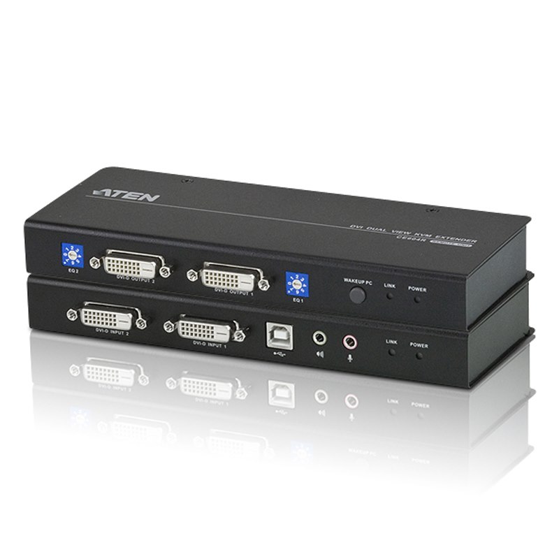 Aten Dvi Dual View KVM Extender With Audio, RS232, Edid Mode Support, Sun/Mac KB/MS Support