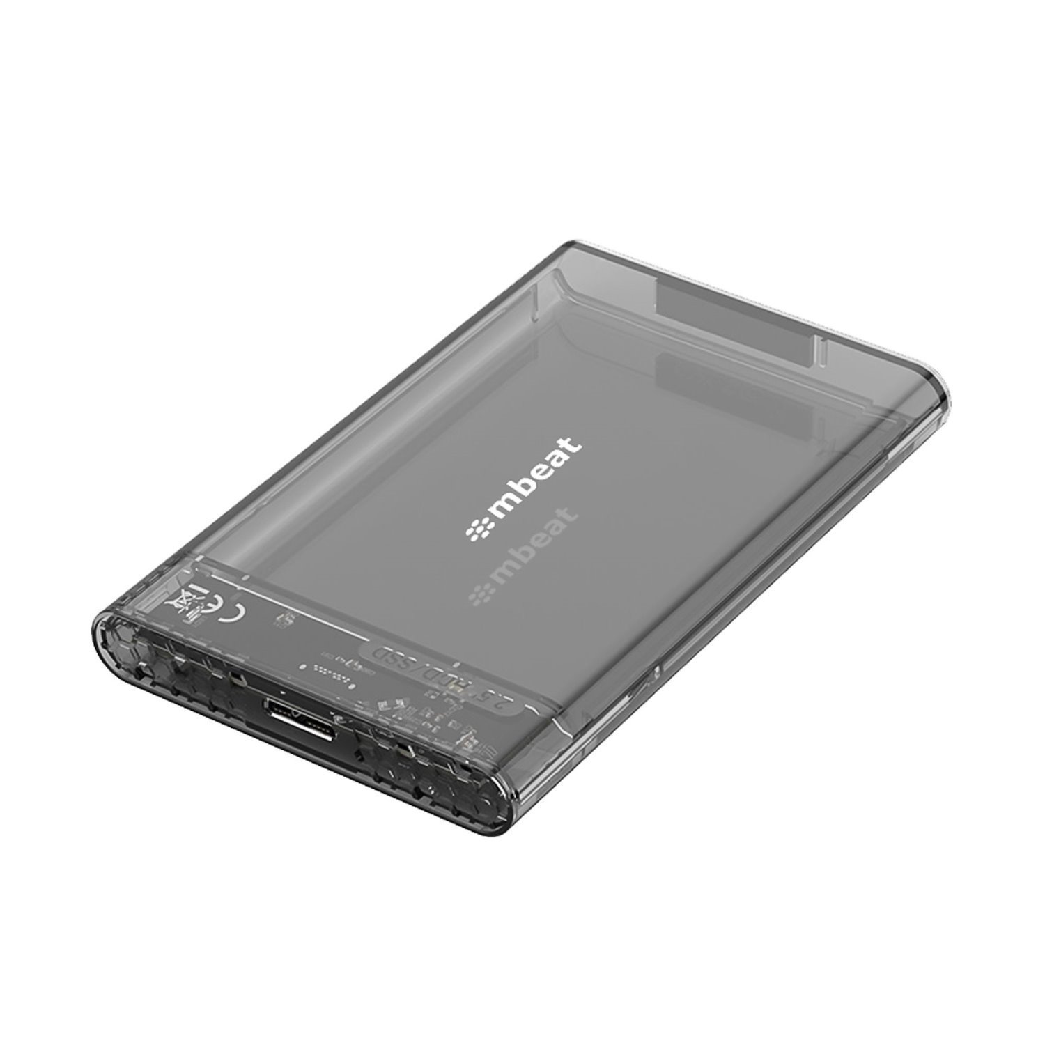 Mbeat A1 See-Through Tool Free Usb 3.0 2.5' Sata HDD Enclosure - Black