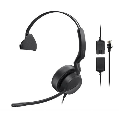 Yealink (YHS36 E2 Mono) Call Center Headset For Yealink Ip Phone, Mono, QD Cord, RJ9 Headset Jack, Noise-Cancelling Mic & Leather Ear Cushion