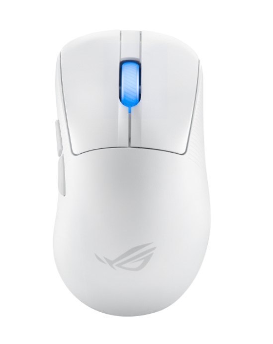 Asus Rog Keris Ii Ace Wireless Ergonomic Lightweight Gaming Mouse, 42,000-Dpi Rog AimPoint Pro Optical Sensor (Moonlight White)