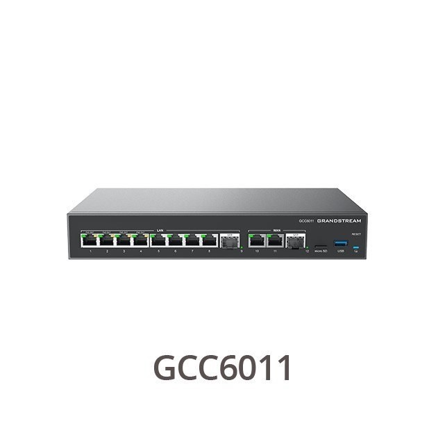 Grandstream GCC6011, 2 X 2.5 Gigabit SFP Port And 10 X Gigabit Ethernet Ports, Built-In Ip PBX Provides Voice And Video Communications