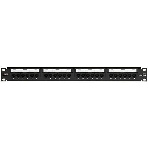 Leviton - 24 Port 1U Cat 6 Utp 110-Style Patch Panel With Earthing And CMC