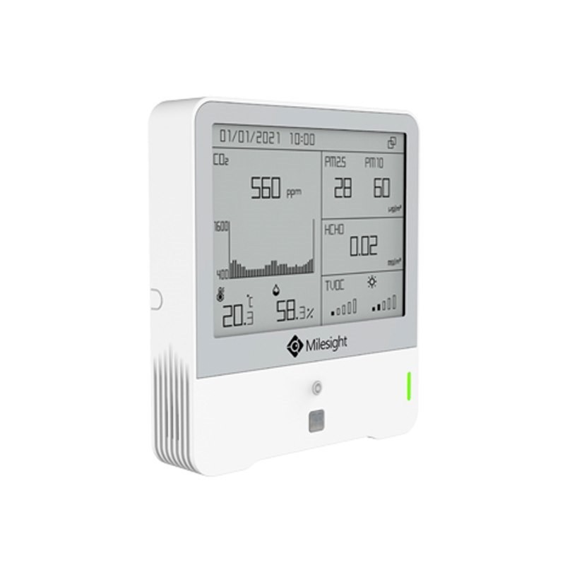 Milesight LoRaWAN 9 In 1 Indoor Ambience Monitoring LoRaWAN IoT Sensor (Hcho Version)