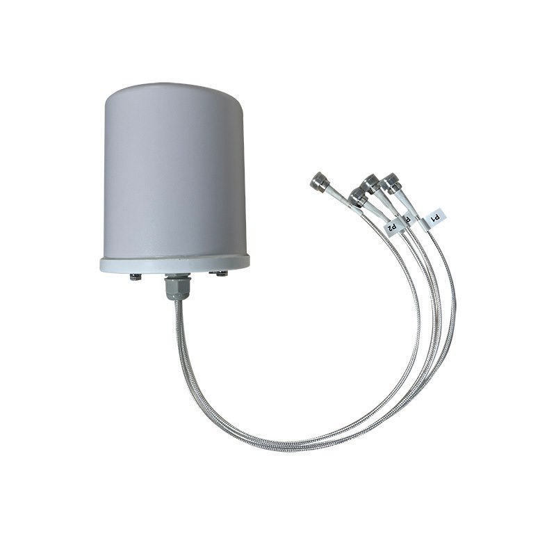 Go Wireless Mimo Omnidirectional Antenna 617-960/1710-2700/3300-4000/4900-6000 MHz, 3-5dBi, 4 X N-Female, With Right Angle Bracket, Pigtail-35Cm Cable