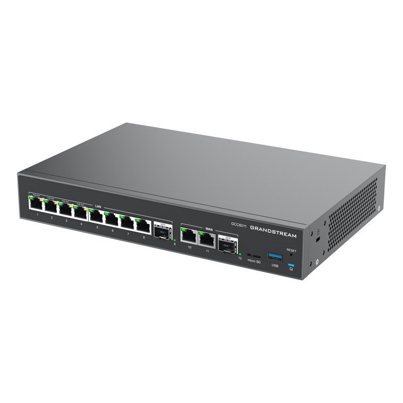 Grandstream GCC6011 All-In-One 10 Port Gigabit Router With Enterprise Grade Firewall VPN And PBX