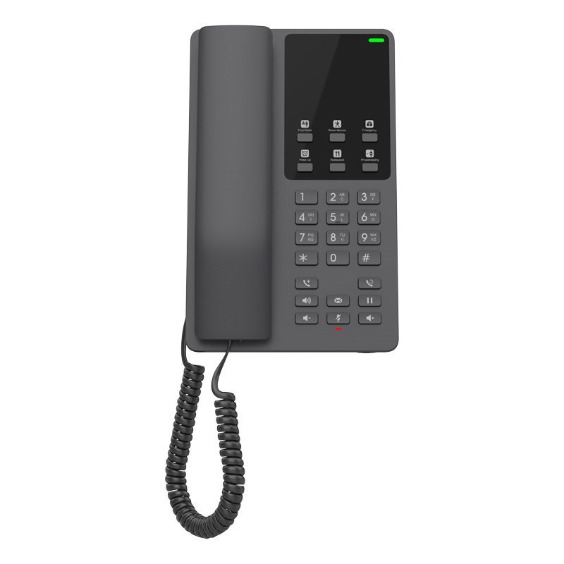 Grandstream GHP621 Desktop Hotel Sip Ip Phone - Black