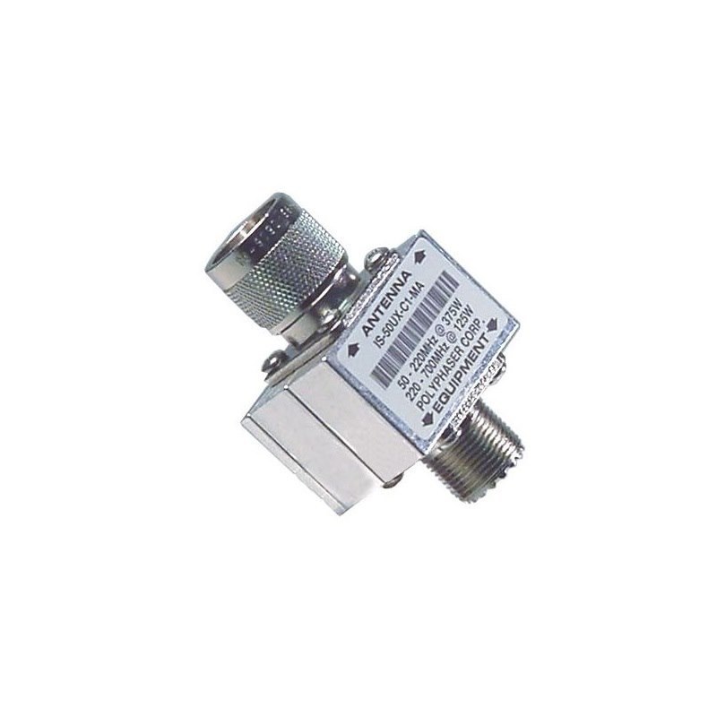 PolyPhaser Is-50Ux-C1-Ma UHF-Male To UHF-Female DC Blocked Protector