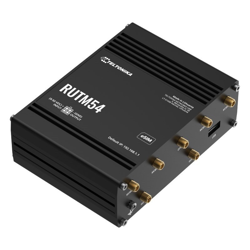 Teltonika Rutm54 Industrial Cellular 5G Wi-Fi Gigabit Router With Dual Sim, Dual Radio
