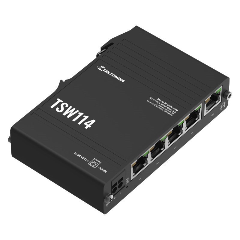 Teltonika TSW114 Din Rail 5 Port GbE Switch