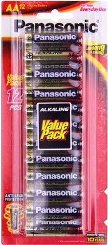 Panasonic LR6T/12B Alkaline Powerful Batteries Aa 12 Value Pack Mercury Free And Leak Resistant