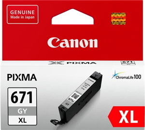 Canon CLI-671XLGY Original Inkjet Ink Cartridge - Grey Pack