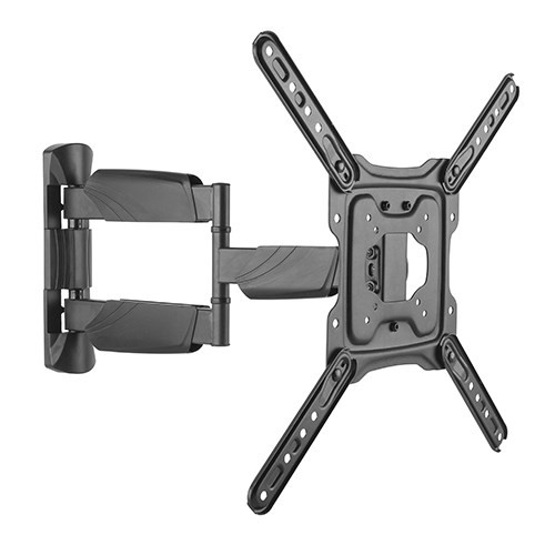 Brateck Lpa50-443 23"-55" Full Motion TV Wall Mount. Tilt +5 -15 Swivel +90 -90 . Built-In Level Adjustment. Integrated Cable Management. Profile 49-515MM. Max Vesa 400X400MM.