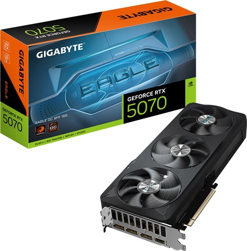Gigabyte Nvidia GeForce RTX 5070 Eagle Oc 12GB GDDR7 Graphics Card Pcie 5.0 - 2.5 Slot - 1X 16 Pin Power - Minimum 750W Psu