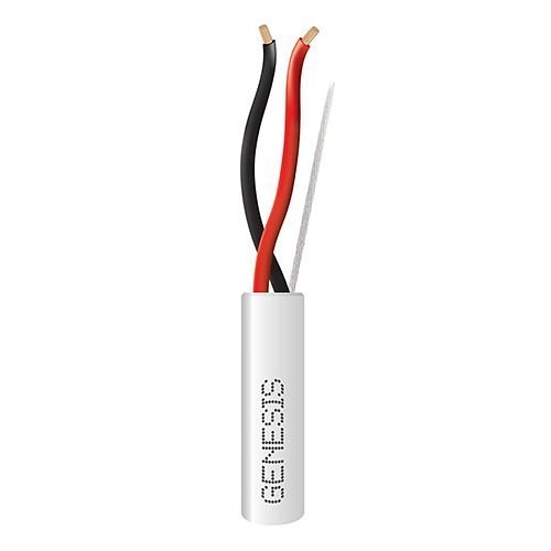 Genesis 52505501 16/2 Stranded Riser Speaker Cable, Unshielded, CL3R, CMR, FT4, Sunlight Resistant, 500' (152.4 m), REELEX Pull Box, White