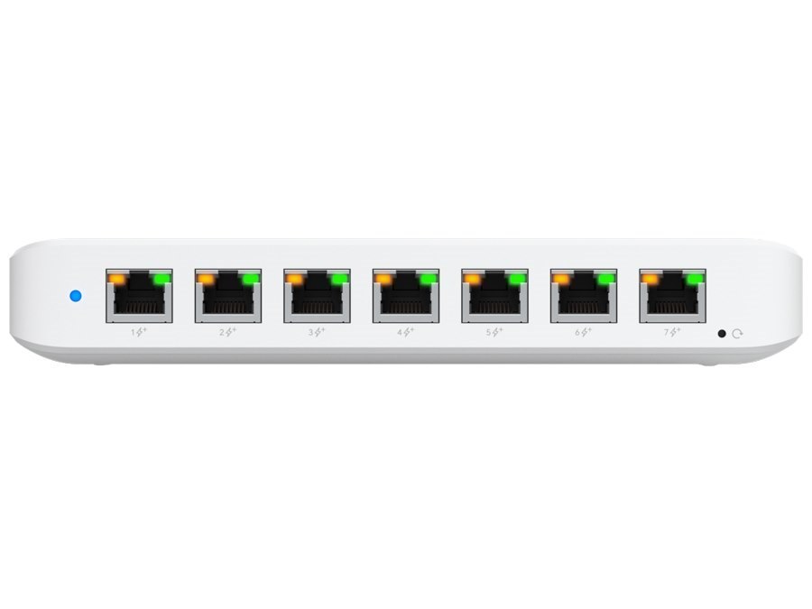 Ultra 60W, A compact, Layer 2, 8-port GbE PoE switch with versatile mounting options.