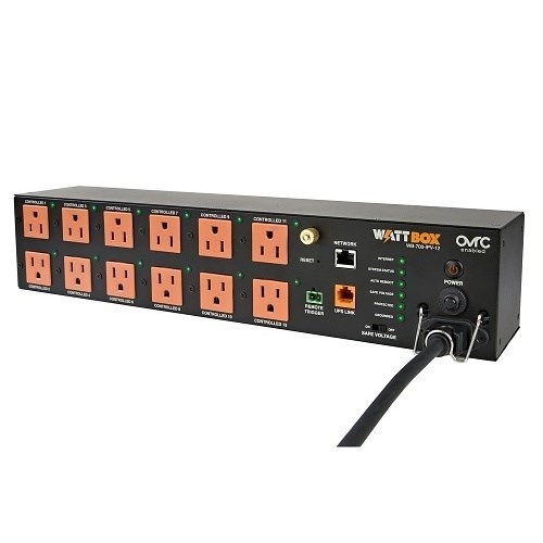 WattBox WB-700-IPV-12 IP Power Conditioner with OvrC Home, 12-Controlled Outlets