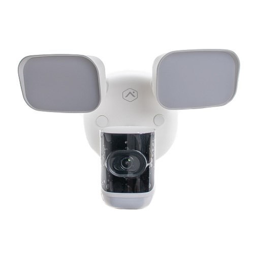 Alarm.com ADC-V729AC 4MP Floodlight Camera for Outdoors, 3000-Lumen, Onboard Recording, 2-Way Audio, White
