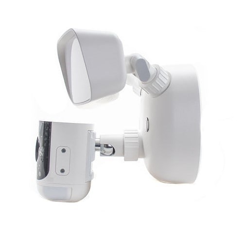 Alarm.com ADC-V729AC 4MP Floodlight Camera for Outdoors, 3000-Lumen, Onboard Recording, 2-Way Audio, White