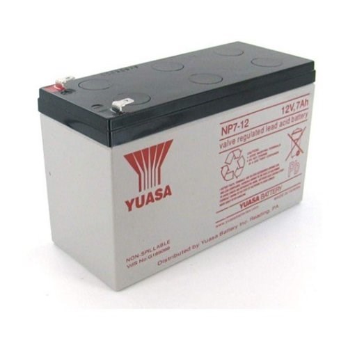 Yuasa NP 7-12 12V, 7Ah Rechargeable SLA Battery, A/D Terminals