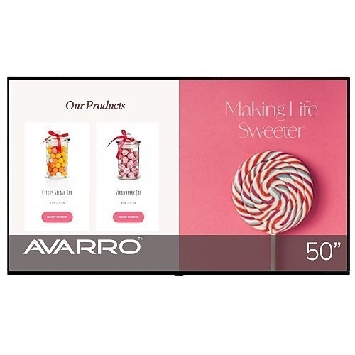 AVARRO V2-P50ES 50" Pro E Series 4K Ultra HD LED Commercial Display
