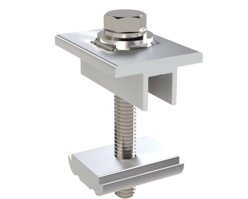 Kinetic Mid Clamp, Mill Finish for Mill Finish Rail Only Fits 30-46 mm Module