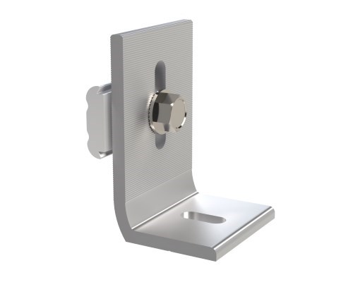 Kinetic 3" L feet Bracket Kit Mill finish, Each kit is sold with an "L" bracket, nut and stainless steel hardware