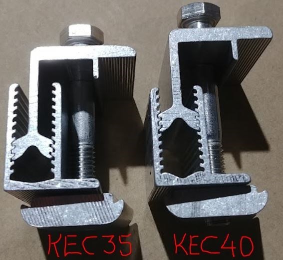 Kinetic End Clamp - Mill Finish Fits 30-46 mm Module set at 30,35 or 40mm