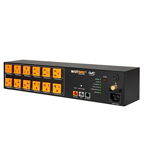 WattBox WB-820-IPVM-12 820 Series 20A IP Power Conditioner, 12-Individually Controlled and Metered Outlets