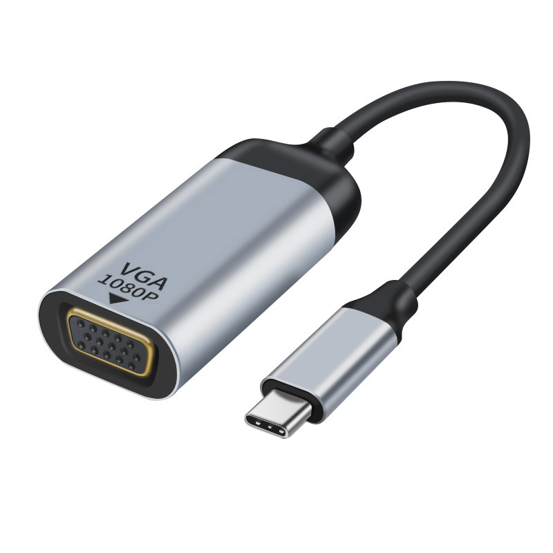Astrotek Usb-C To Vga Male To Female Adapter 15CM Cable Support 1080P@60Hz Qxga Qwxga Wuxga Uxga Aluminum Shell Gold Plating For Windows Android Mac