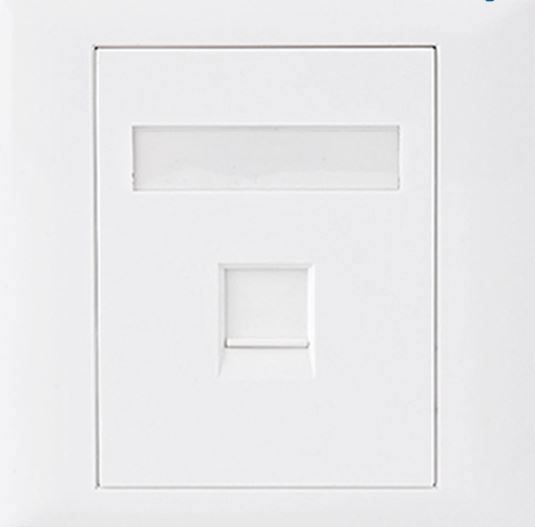 Astrotek CAT5e RJ45 Wall Face Plate 86X86MM 1 Port Socket Kit