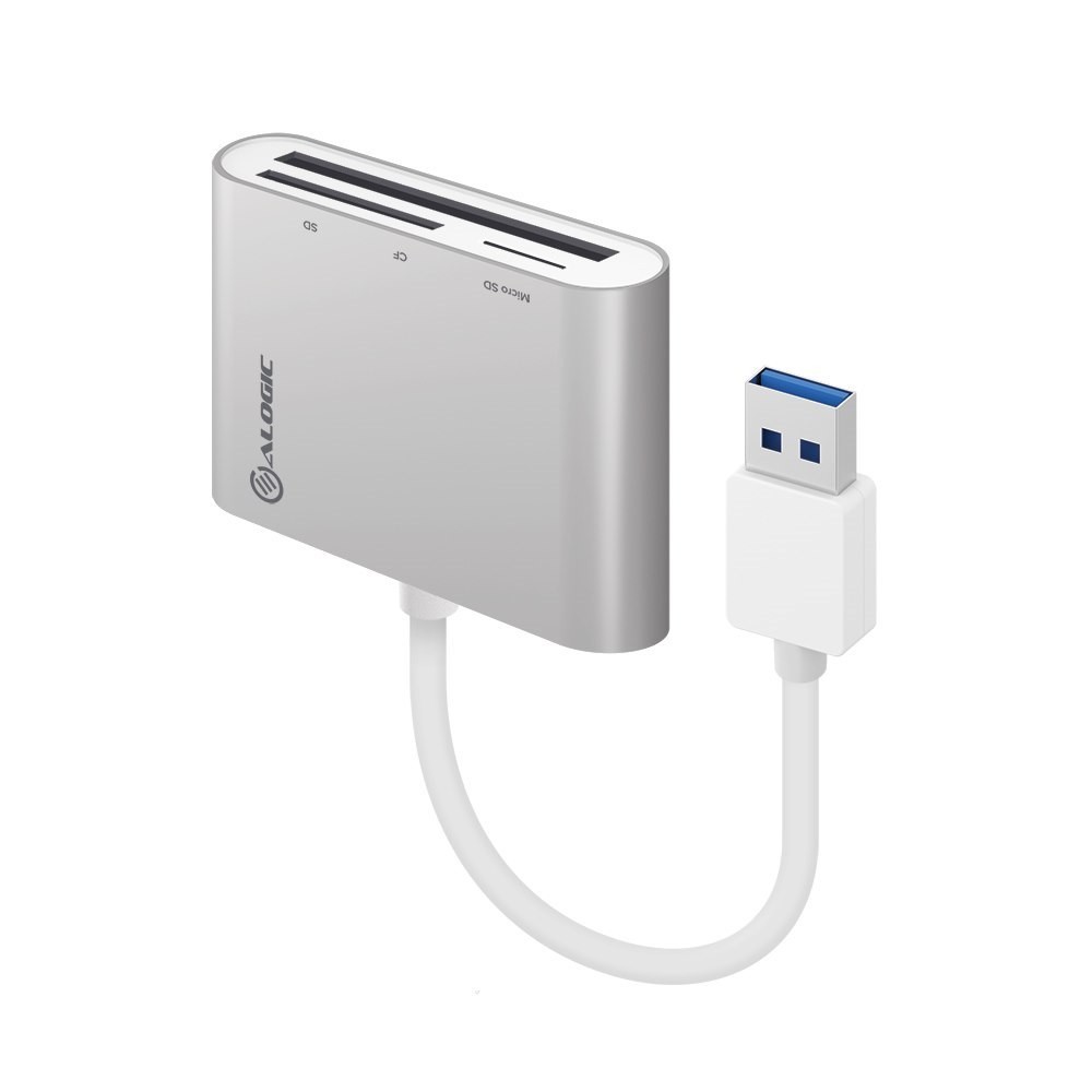 Alogic Usb 3.0 Multi Card Reader - Micro SD, SD & Compact Flash - Prime Series