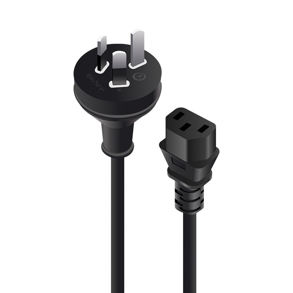 Alogic 0.5M Aus 3 Pin Mains Plug To Iec C13 - Male To Female