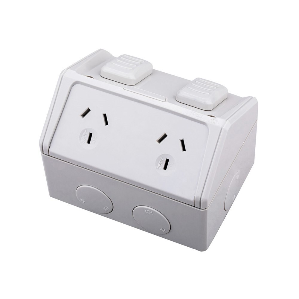 4Cabling 4C | Weatherproof Double Power Point Ip53 250V 10A