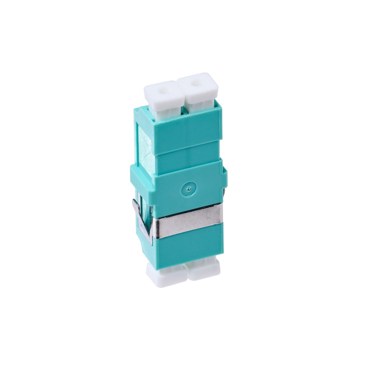 4Cabling LC Om3 / Om4 Multimode Through Coupler Flangeless Duplex | Aqua