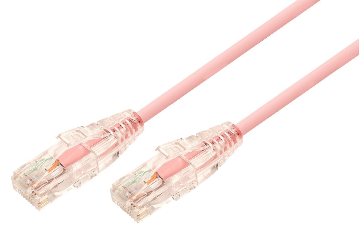 Comsol 1.5M 10GbE Ultra Thin Cat 6A Utp Snagless Patch Cable LSZH (Low Smoke Zero Halogen) - Salmon Pink