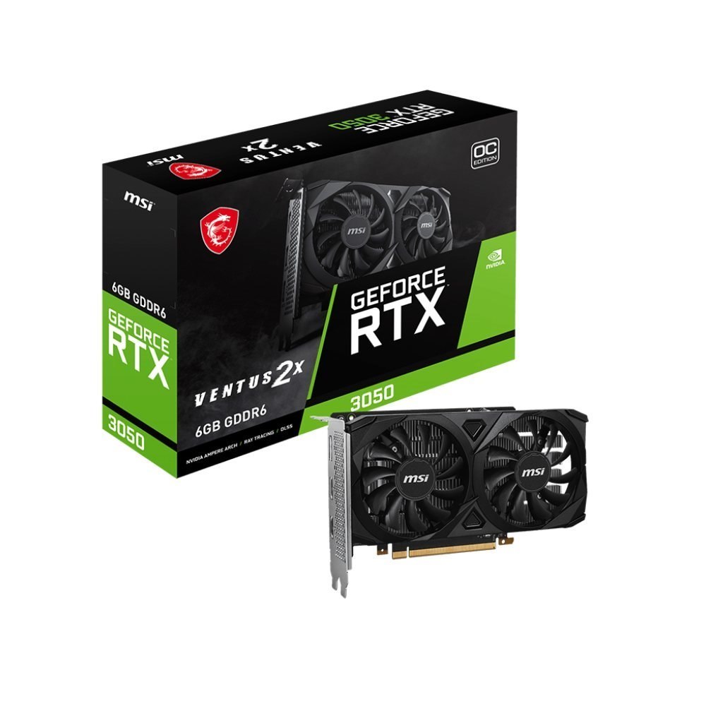 Msi nVidia Geforce RTX 3050 Ventus 2X 6G Oc Video Card,
