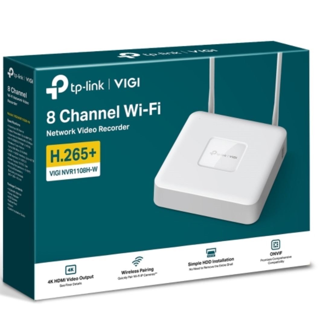 TP-Link Vigi NVR1108H 8 Channel Wifi Network Video Recorder, 3YR