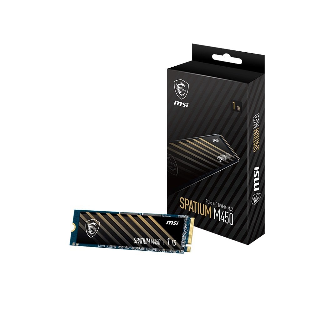 AData Msi Spatium M450 1TB V1 1TB PCIe Gen4x4 NVMe 3400/2400 MBs - 5Yrs