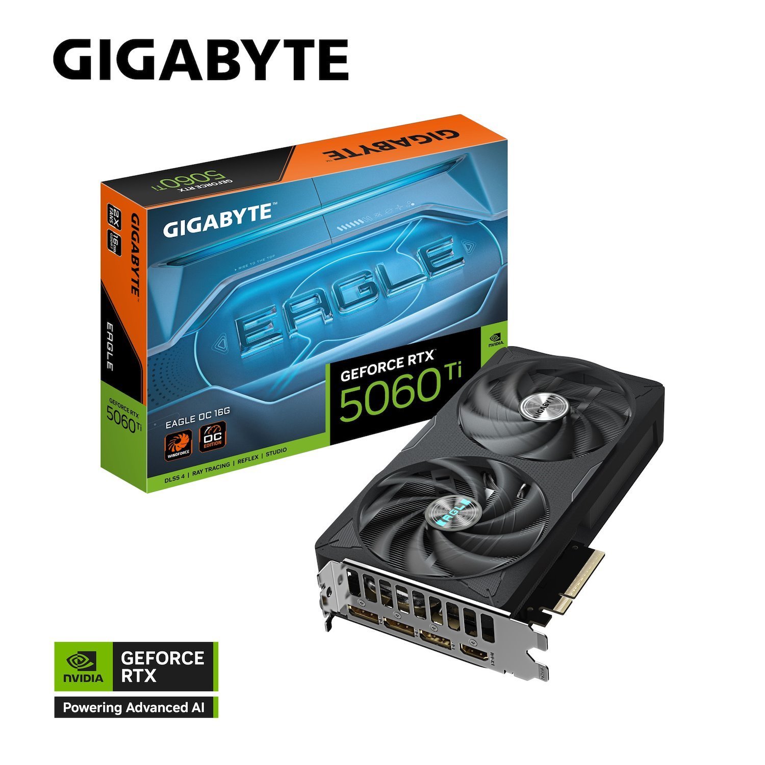 Gigabyte Gv-N506teagle Oc-16Gd, GeForce RTX™ 5060 Ti, 2617 MHz, 16 GB, GDDR7, 128 Bit, Pci-E 5.0, Atx, 650W, DirectX 12 Api, Hdmi 2.1B *1