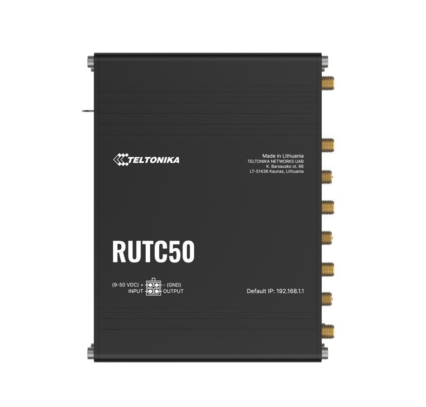 Teltonika | Rutc50 | Dual Sim Cellular 5G Gigabit Wi-Fi 6 Broadband Router