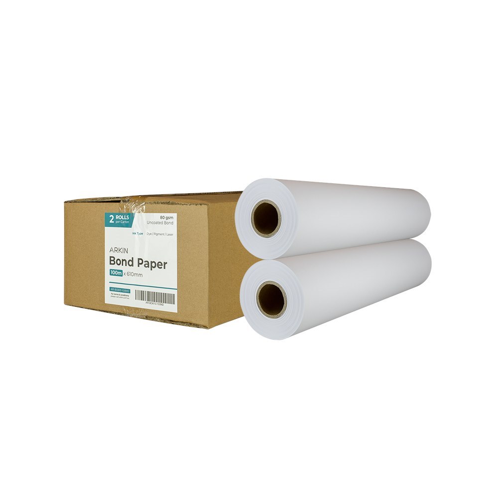 Arkin Bond Paper 80GSM - 610MM X 100M Replace-CHRARBO610-100M1 Jan25
