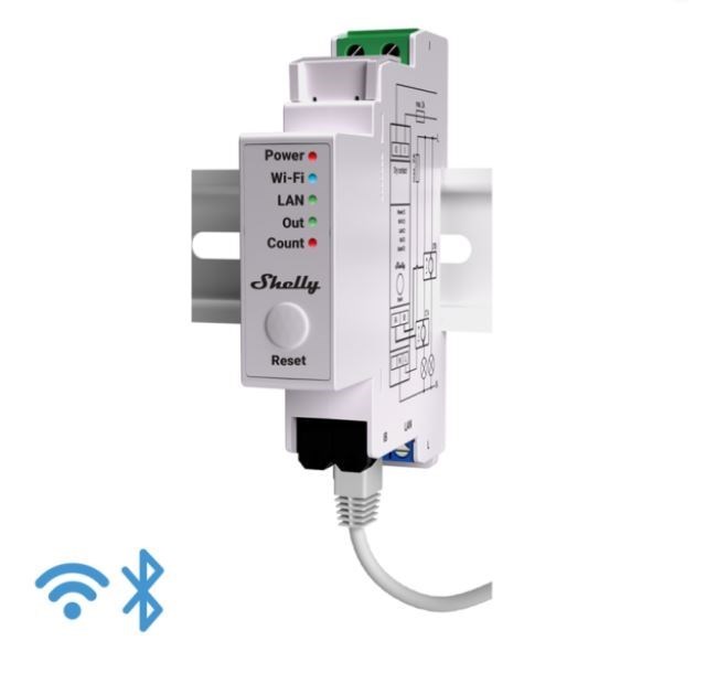 Shelly Single Phase Din Rail Energy Meter Pro