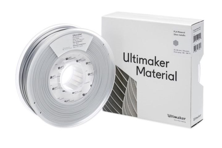 Ultimaker Pla - M0751 Silver Metallic 750 - 211399 Box