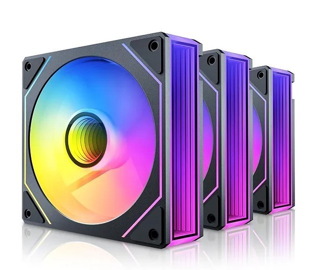 Okinos Infinity Argb PWM Fans 3 Pack With Argb PWM Controller Hub. 800-1800RPM 52.44CFM. 29.1 Dba