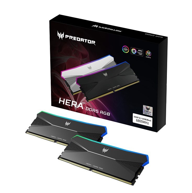 Biwin Predator Hera DDR5 96GB Black 48GBx2 6400Mhz 1R8 CL32 Supports Intel XMP 3.0 And Amd Expo CL32-39-39-102 1.35 V