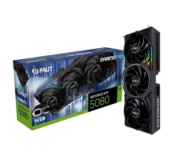 Palit RTX5080 Gamingpro 16GB GDDR7 256Bit 3-DP Hdmi Pci-E 5.0 4K 3 Slot Recommended System Power 850 W