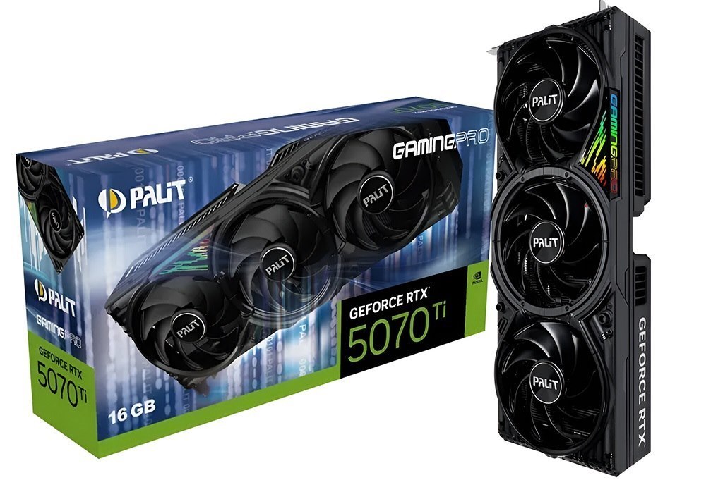 Palit RTX5070Ti Gamingpro 16GB GDDR7 256Bit 3-DP Hdmi Ne7507t019t2-Gb2031a
