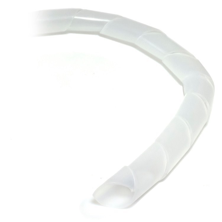 Ty-It 10M Spiral Cable Wrap For Cable Management - 20mm/White