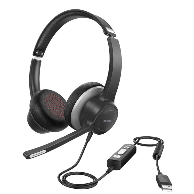 Mpow Bh328a Computer Headset With Microphone, Usb + 3.5MM Audio Plug