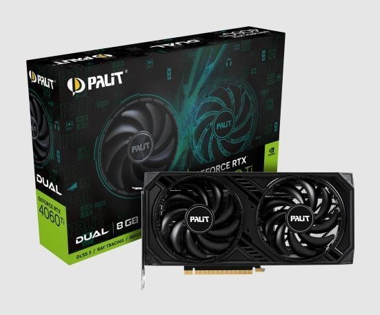 Palit RTX4060Ti Dual 8GB GDDR6 128Bit 3-DP Hdmi Ne6406t019p1-1060D